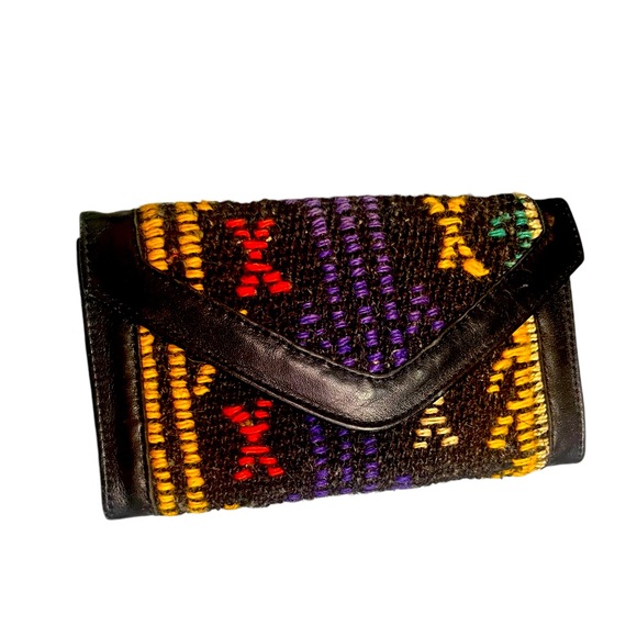 Handmade Woven Turkish Kilim Wallet Clutch, can Convert to Crossbody - Picture 9 of 16